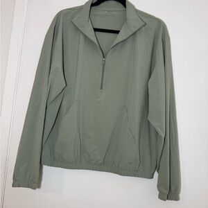 Beyond Yoga Light Green Quarter-Zip Pullover